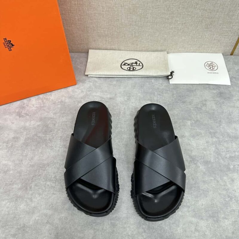 💋💍 H家新品交叉拖鞋 Hermè* 爱马-仕 最新经典男款Electric拖鞋