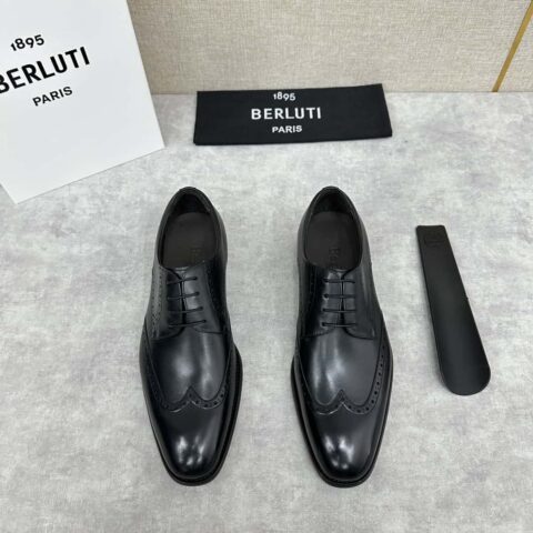 💋💍Berlut* 布鲁提 新款男士手工擦色正装皮鞋