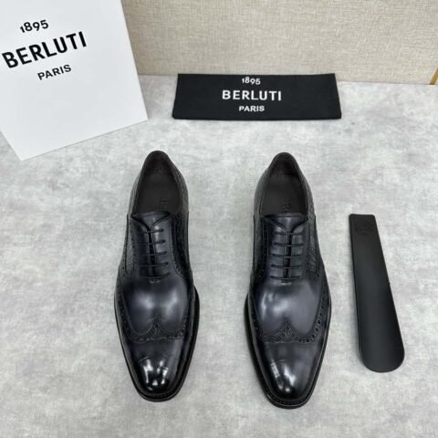 💋💍Berlut* 布鲁提 新款男士手工擦色正装皮鞋