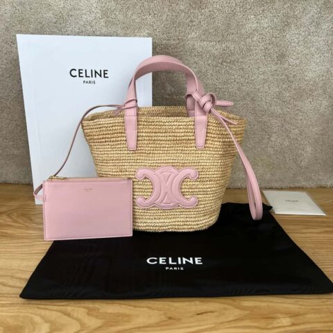 CELINE TEEN植物材料和牛皮革柔软经典提篮包 115802