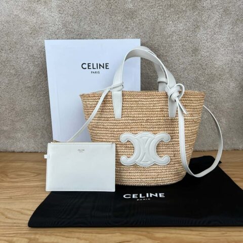 CELINE TEEN植物材料和牛皮革柔软经典提篮包 115802