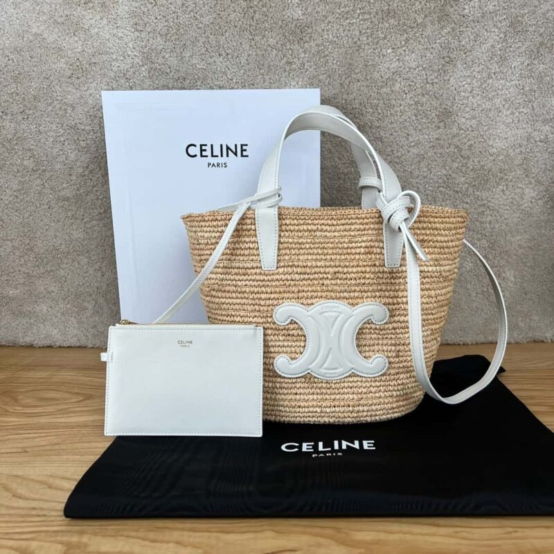 CELINE TEEN植物材料和牛皮革柔软经典提篮包 115802
