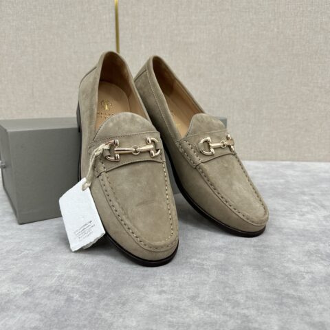 💋💍BC家新品 Brunello Cucinell* 马衔扣小牛皮绒面莫卡辛鞋