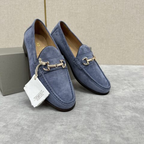 💋💍BC家新品 Brunello Cucinell* 马衔扣小牛皮绒面莫卡辛鞋