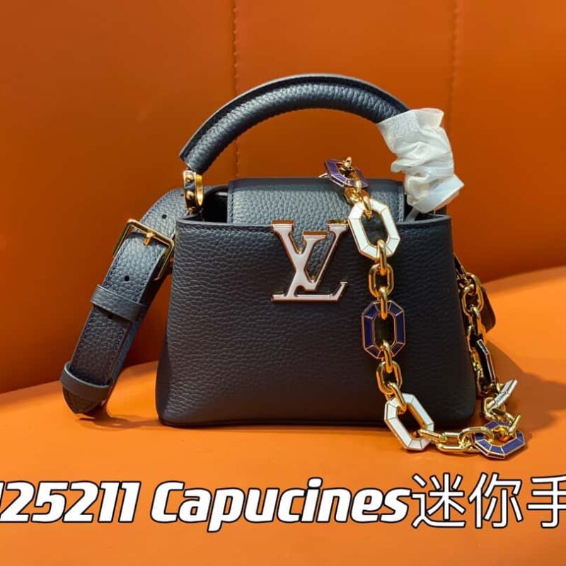 【原单精品】M25211深蓝色(链条)M24863全皮cap那英款系列 Capucines迷你手袋