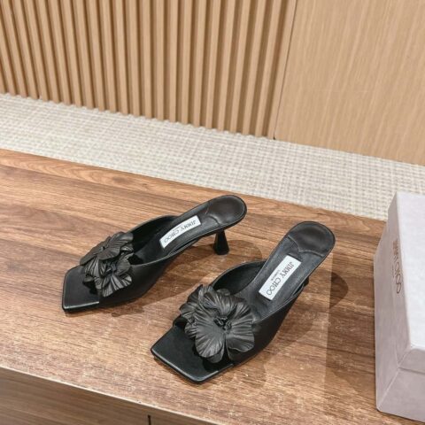 【莞产】𝐉𝐢𝐦𝐦𝐲 𝐂𝐡𝐨𝐨#周仰杰新款蝴蝶结小猫跟拖鞋