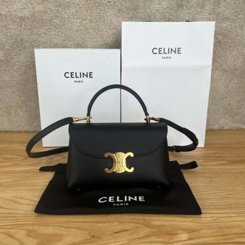 CELINE NINO小号柔软牛皮革手袋 118113黑色