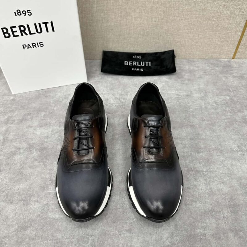 💋💍Berlut* 布鲁提 升级版第三代私模大底 Fast Track皮革与尼龙运动鞋