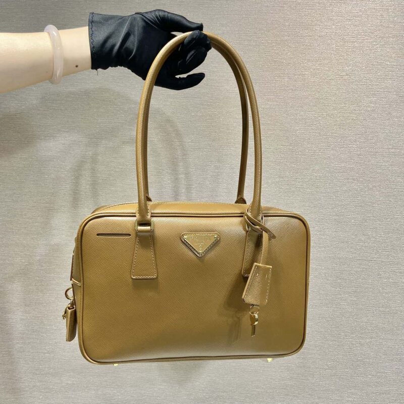 PRADA🎉新款长柄中古包🎉1BA428新品🎉 棕色