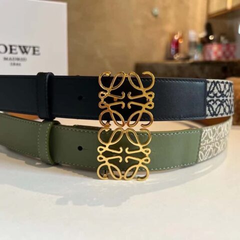 LOEWE新款logo提花女士腰带 3.0cm