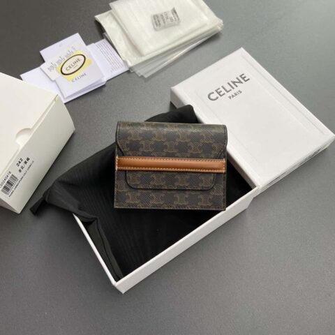 CELINE TRIOMPHE标志印花卡包名片包 10E242BZ904.LU