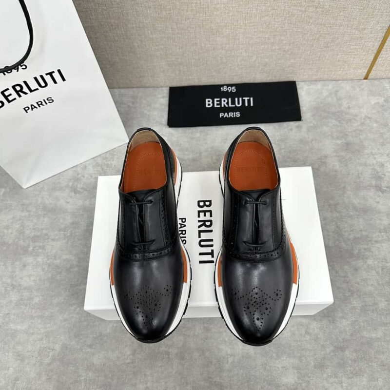 💋💍Berlut* 布鲁提 升级版第四代私模大底 Fast Track皮革运动鞋