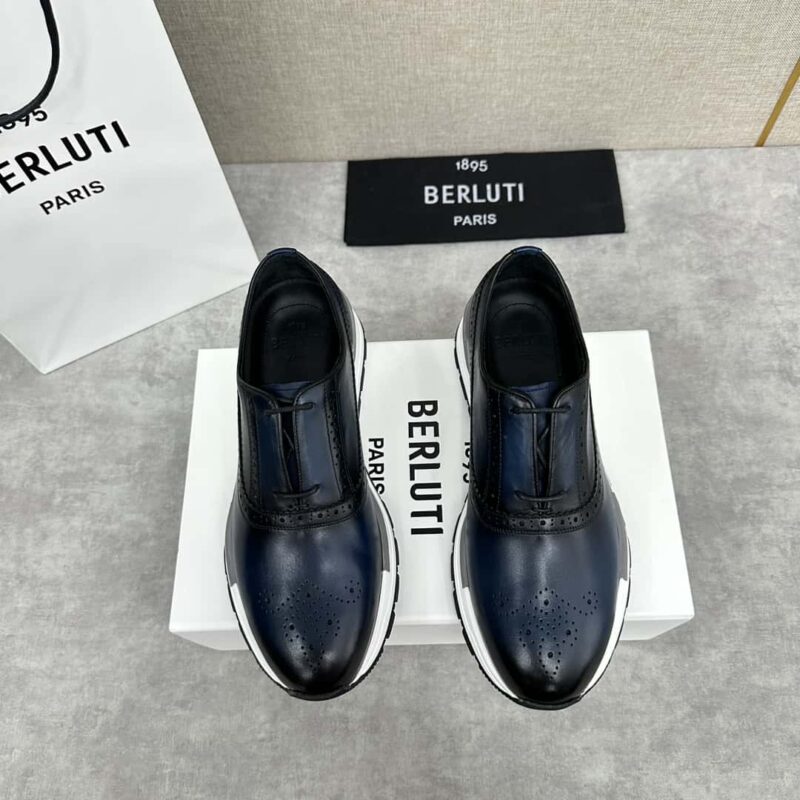 💋💍Berlut* 布鲁提 升级版第四代私模大底 Fast Track皮革运动鞋