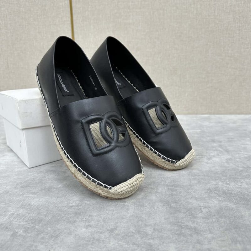 💋💍DG家新品 DG 镂空浮雕牛皮麻底渔夫鞋