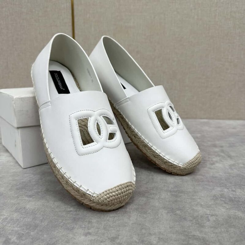 💋💍DG家新品 DG 镂空浮雕牛皮麻底渔夫鞋