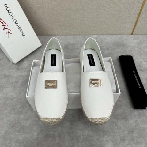 💋💍DG家新品 DG 镂空浮雕牛皮麻底渔夫鞋