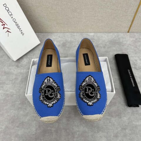 💋💍DG家新品 DG 镂空浮雕牛皮麻底渔夫鞋