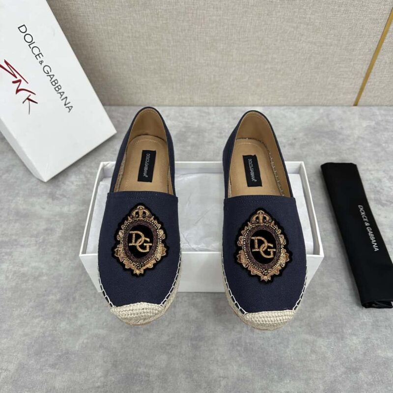 💋💍DG家新品 DG 镂空浮雕牛皮麻底渔夫鞋