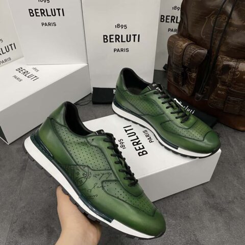 💋💍Berlut* 布鲁提 升级版第三代私模大底 Fast Track皮革运动鞋