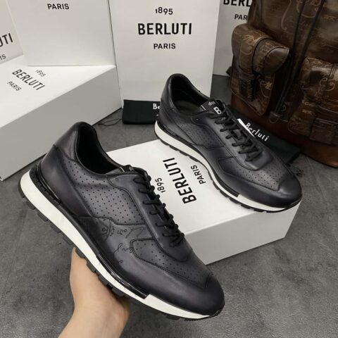 💋💍Berlut* 布鲁提 升级版第三代私模大底 Fast Track皮革运动鞋