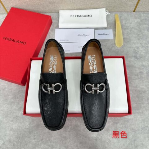 💋💍SF家   菲拉～格慕FERRAGAM*早春新品乐福鞋皮鞋Gancini扣饰莫卡辛鞋