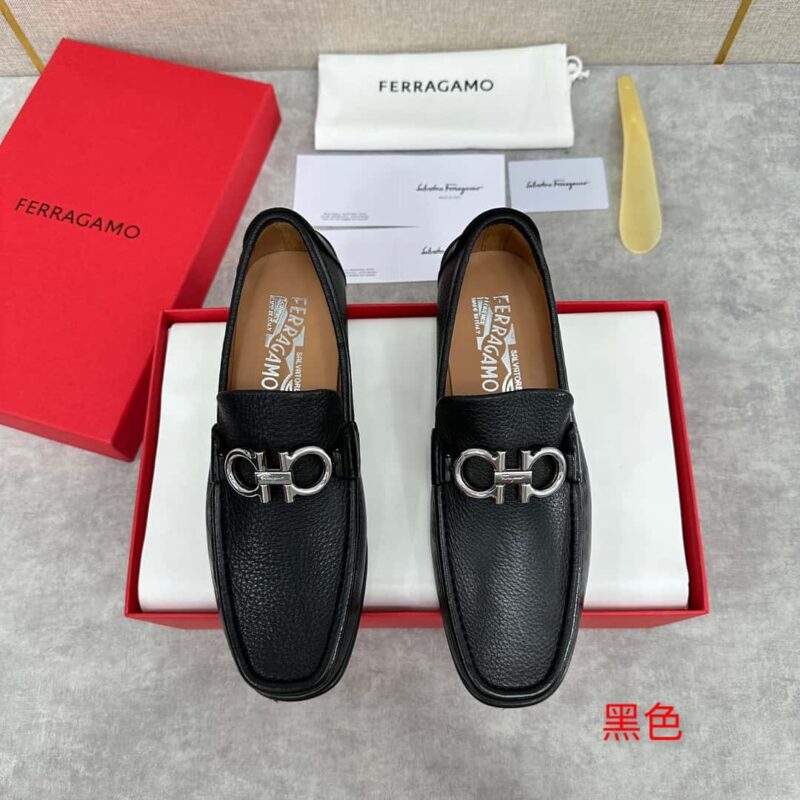 💋💍SF家   菲拉～格慕FERRAGAM*早春新品乐福鞋皮鞋Gancini扣饰莫卡辛鞋