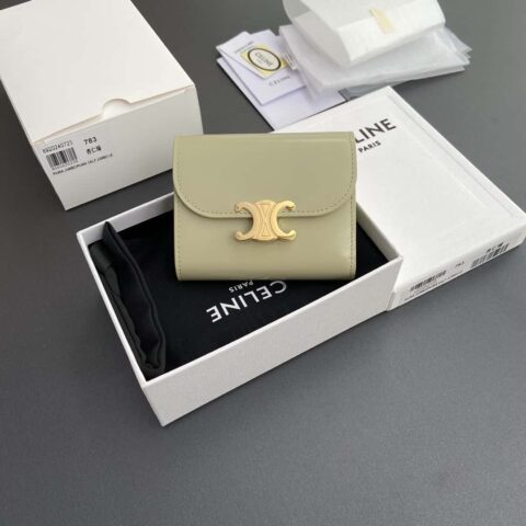 CELINE TRIOMPHE亮泽牛皮革钱包 10D782CQH.04LU783