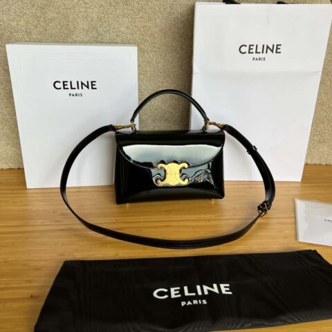 CELINE TEEN NINO漆面牛皮革手袋 118113