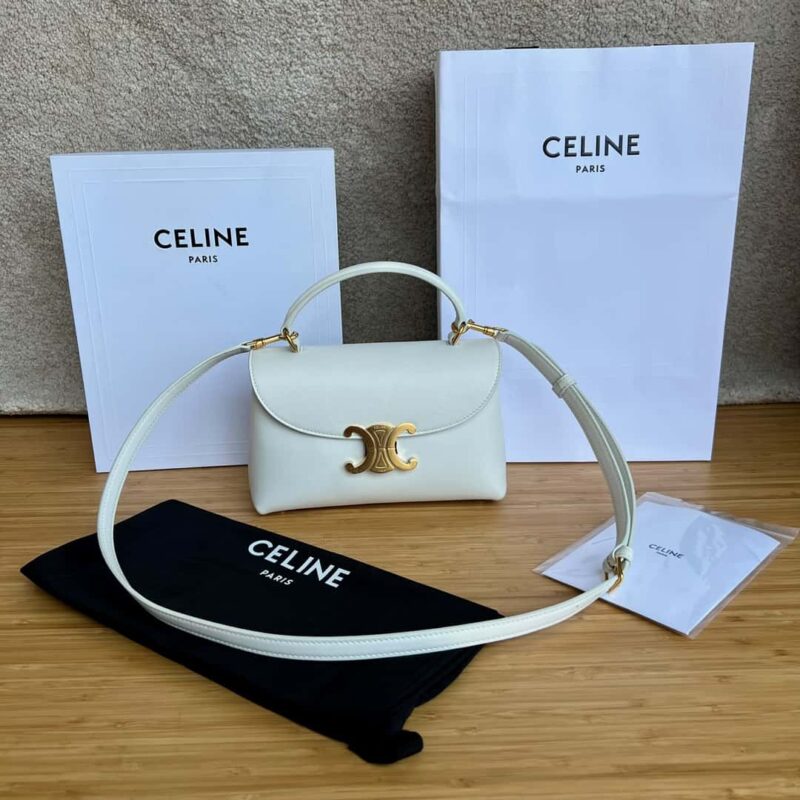 CELINE TEEN NINO柔软牛皮革手袋 118113白色
