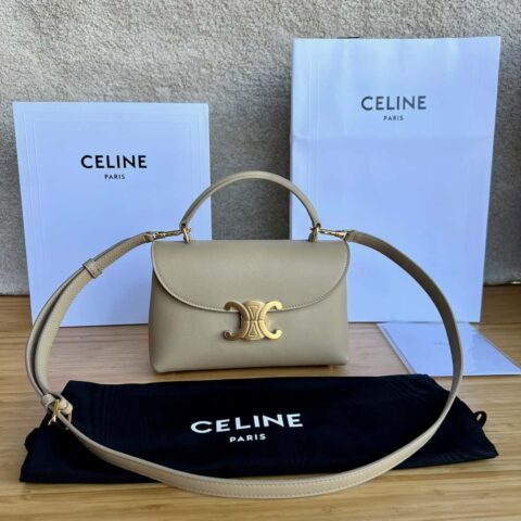 CELINE TEEN NINO柔软牛皮革手袋 118113杏色