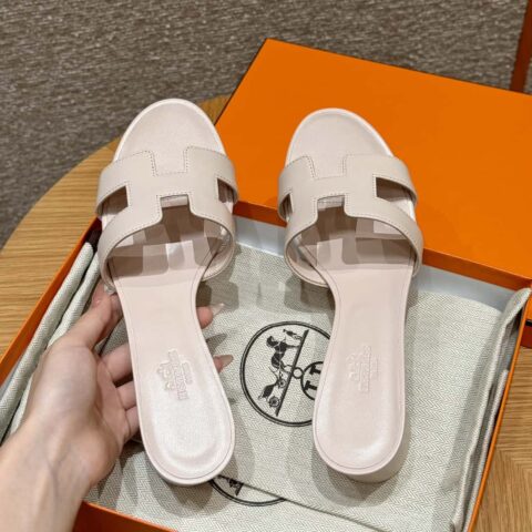 HERMES 185 Oasis 高跟凉拖 花瓣粉/Petal powder 平纹 /Swift