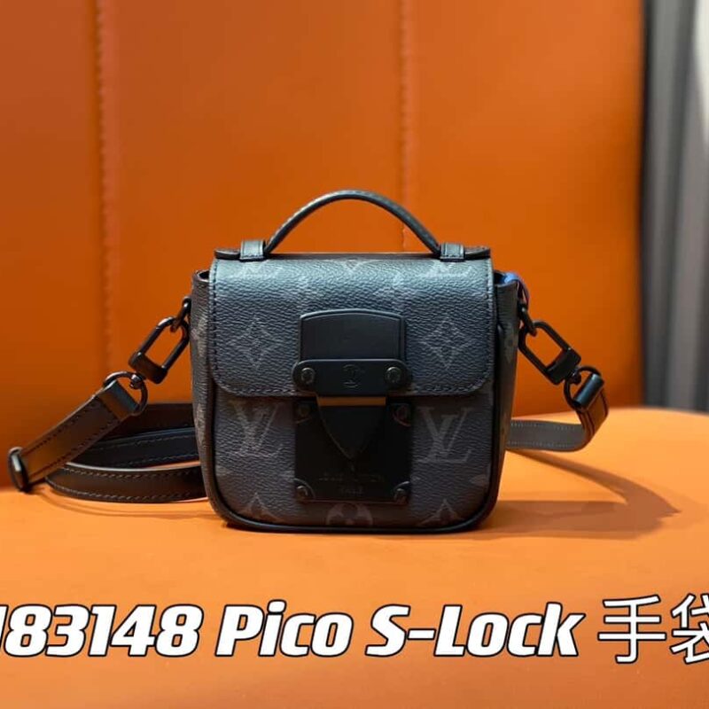 【原单精品】M83148黑花 男包迷你邮差包系列 Pico S-Lock 手袋 黑武士