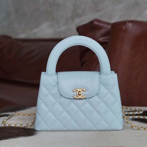 CHANEL 24S 新色 Kelly手柄包 大号 冰川蓝 AS4416