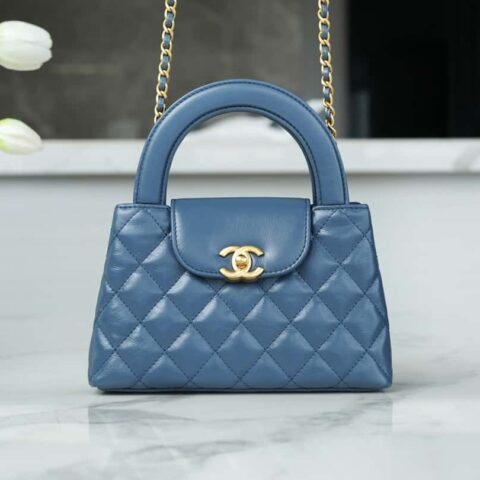CHANEL 24S 新色 Kelly手柄包 大号 浅蓝 AS4416