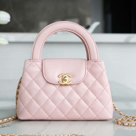 CHANEL 24S 新色 Kelly手柄包 大号 浅粉色 AS4416