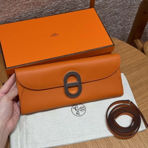 Chaine d'Ancre To Go钱包 猪鼻子togo橙色银扣