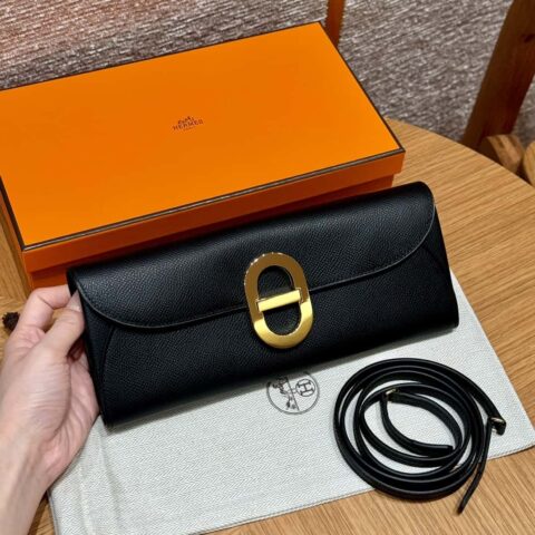 Chaine d'Ancre To Go钱包 猪鼻子togo黑色金扣