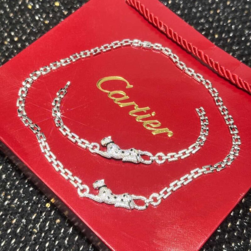 ❗新品❗ ☀卡地亚Cartier丛林系列满钻豹子项链 手链 ☀