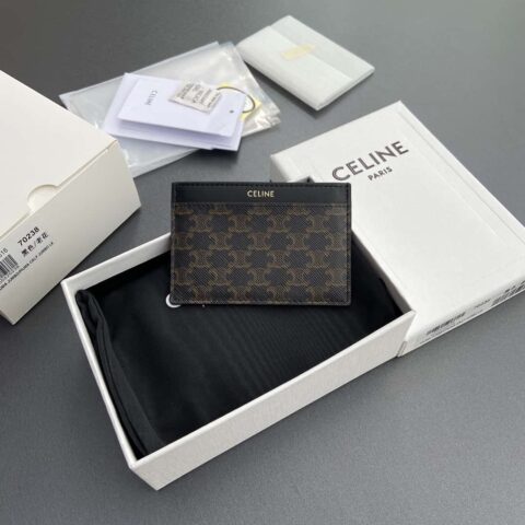 CELINE TRIOMPHE标志印花卡包 10B702BQ4.38NO