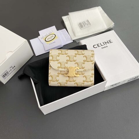 CELINE TRIOMPHE标志印花短款钱包 10D782CQH.04LU783