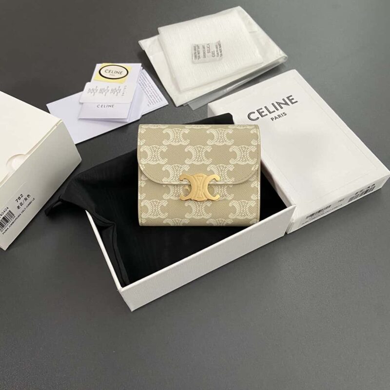 CELINE TRIOMPHE标志印花短款钱包 10D782CQH.04LU783