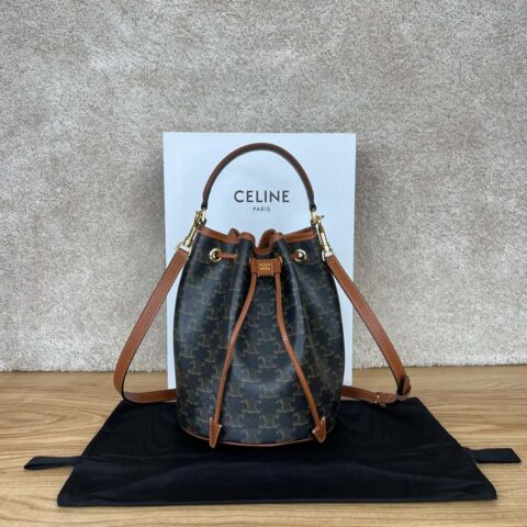 CELINE CLARA标志印花牛皮革手袋 116882