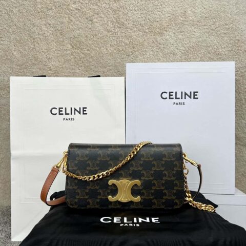 CELINE MULTPOCHETTE 标志印花牛皮革迷你手袋 10L972
