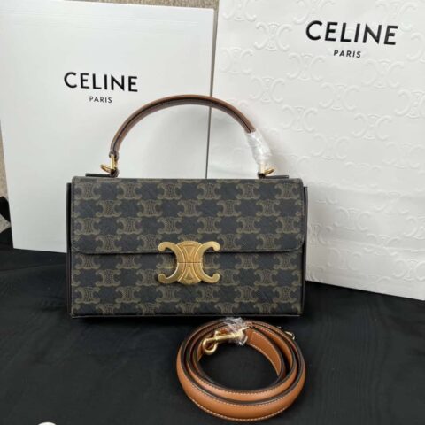 CELINE BOX TRIOMPHE 标识印花牛皮革手袋 199992