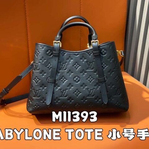 【原单精品】M11463黑色 全皮手提袋系列 BABYLONE TOTE 小号手袋 m11393 灰褐色 m11394