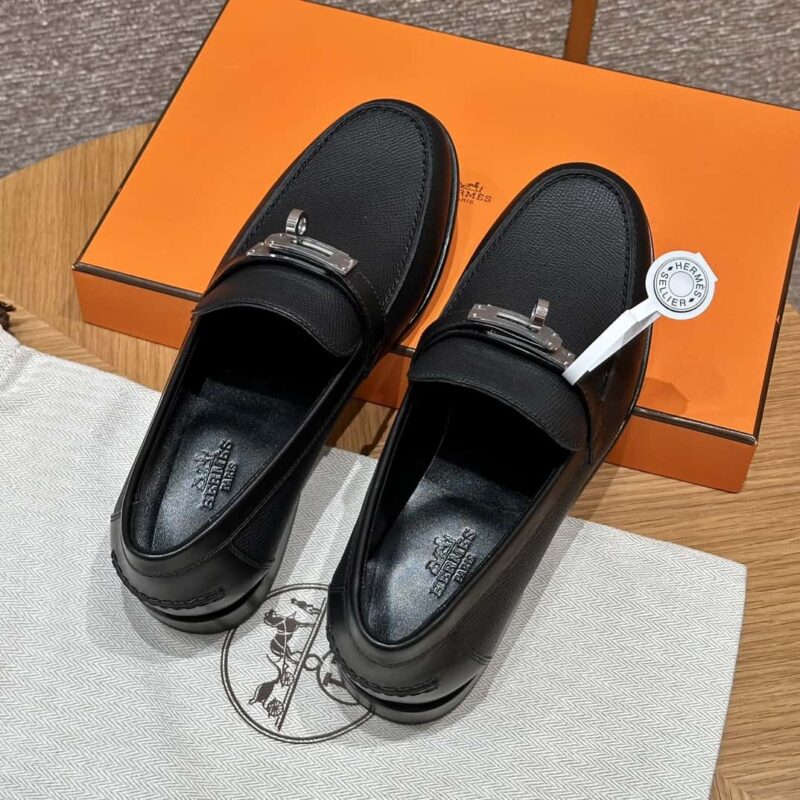 HERMES 227Destin乐福鞋 黑色/ck89/noir 掌纹小牛皮/Epsom/Calfskin