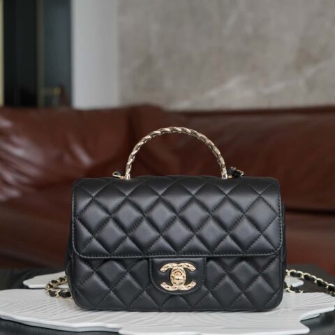 CHANEL 𝟮𝟰𝗔新款CF Mini 麦穗手柄款🌾AS4924