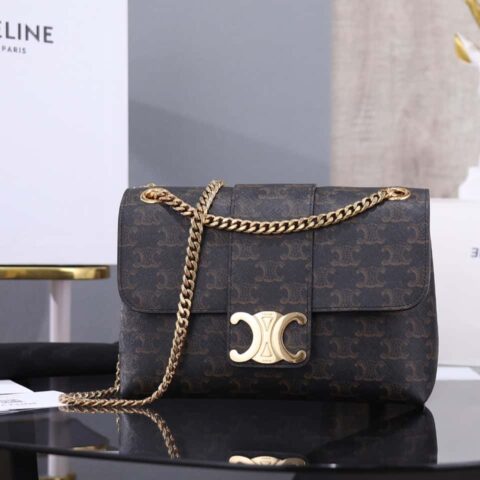 【特级品质 全钢五金】VICTOIRE中号老花牛皮革手袋编号：115853 (复制)