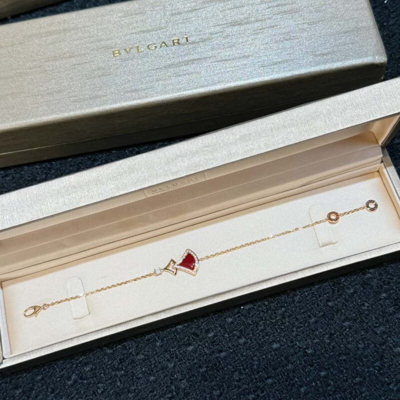 ❗️新品❗️ ☀️☀BVLGARI宝格丽DIVAS’ DREAM 带钻红玉髓扇子手链 ☀️