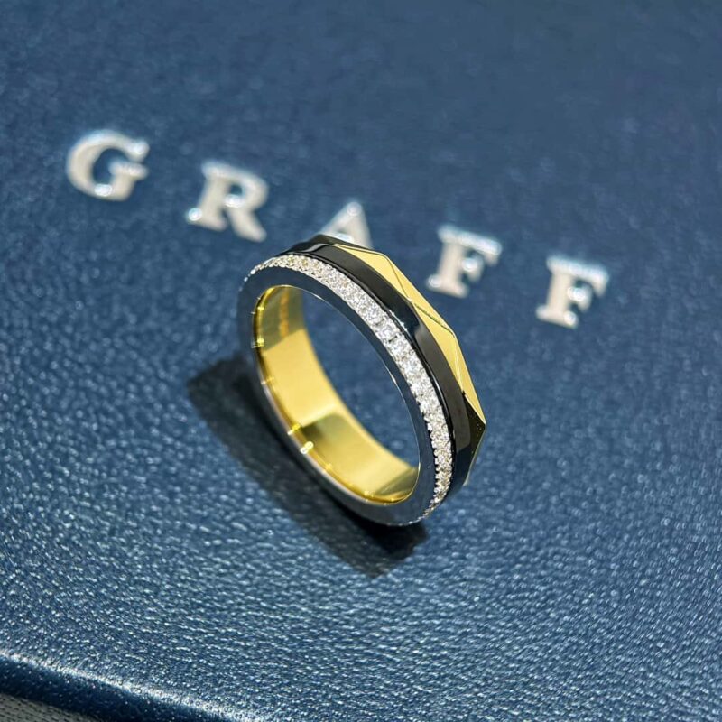 ❗️新品❗️（一只）GRAFF格拉夫三层菱形排钻戒指